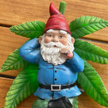 Load image into Gallery viewer, Exhart Good Time Ganja Lounging Gnome Statue | Hand Painted Gnome Art w/Battery Powered LED Light | Weed Smoking Gnome for Indoor &amp; Outdoor Décor for Home | œ12.5 L x 9.5&quot; W x 5&quot; H
