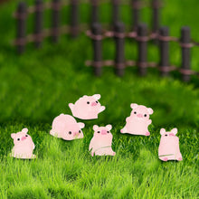 Load image into Gallery viewer, DREMISI 18 Pcs Mini Resin Luminous Pigs Fairy Garden Landscape Aquarium Decoration Potted Plant Decoration Glow in the Dark Miniature Figurines Ornament for DIY Garden Dollhouse Christmas (Light Pink)
