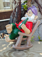 Load image into Gallery viewer, Sanchahua Garden Gnome Statue 6.3&quot; Drunk Gnome Sculptures Resin Garden Decor, Indoor Outdoor Figurine for Home Patio Yard
