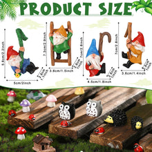 Load image into Gallery viewer, Jetec Gnomes Fairy Resin Statues Miniature Garden Accessories Mini Dwarf Figurine Fairy Miniature Ornament DIY Kit Micro Landscape Ornaments for Outdoor Indoor Patio Yard Lawn Garden ﻿ (Climb Gnomes)
