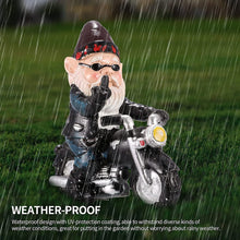 Load image into Gallery viewer, Biker Gnomes Garden Ornaments 13 cm Funny Gnome Riding Motorcycle Outdoor Statues Resin Garden Gnomes Figurines for Patio Lawn Yard Art Decoration
