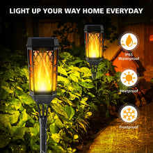 Load image into Gallery viewer, Joltix Solar Lights, 6 Pack Solar Flame Lights, IP65 Waterproof Solar Flickering Dancing Lights,Landscape Lighting Auto On/Off for Outdoor Garden Patio Pathway Yard Driveway Halloween Decorative.
