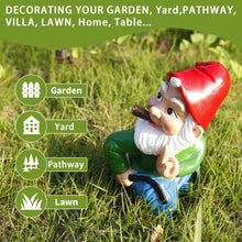 Load image into Gallery viewer, Funny Garden Gnome Statue Outdoor Decor, Middle Finger Figurine Decorations, Naughty Smoking Wizard Gnome Statue, Funny Gnome Figurine for Lawn Yard Balcony Porch Patio Home Ornaments Garden Gifts
