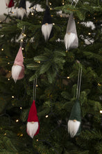 Load image into Gallery viewer, Christmas Gonk Tree Decorations - Set of 10 Velvet Christmas Gnome Decorations
