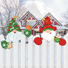 Load image into Gallery viewer, 2Pcs Christmas Fence Peeker Decoration Christmas Gnome Peeking Garden Yard Sign Decorations Cute Peeper Decorative Fence Home Decor Outdoor Lawn Pathway Parking Fence Art Sign Ornament for Holiday

