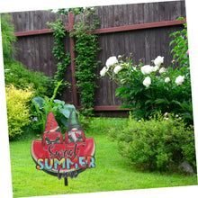 Load image into Gallery viewer, AOKWAWALIY Summer Gnome Card Hawaiian Yard Signs Stake In Gnomes Yard Garden Gnomes Decoration Yard Sign Summer Party Gnome Garden Ornament Stakes Door Decoration The Summer Acrylic Props
