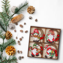 Load image into Gallery viewer, Rumyve 12 Pcs Christmas Decorations - Colorful Wooden Gnome Pendants for Tree, Festive Hanging Ornaments, Holiday Gnome Crafts, Party Decor, Children's (Style B)
