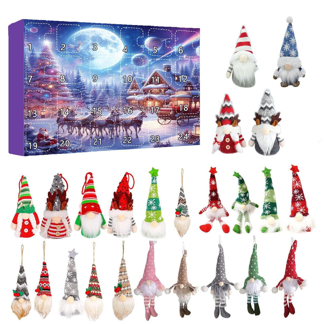Christmas Gnome Advent Calendar 2024, 24 Pieces Gnome Decor Christmas Countdown Calendar, Christmas Gonks Advent Calendar Decoration, Dwarf Doll Collectible Toy Figures for Kids