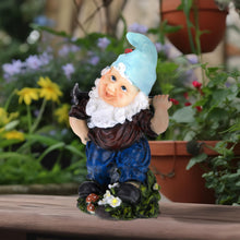 Load image into Gallery viewer, Relaxdays Garden Gnome with Hoe, Weatherproof, Frost Resistant, 32 x 19 x 14 cm, Figurine, Polyresin, Multicoloured
