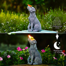 Load image into Gallery viewer, Yeomoo Dog Garden Ornaments With Solar Butterfly - Unique Gifts for Women Mum Men - Outdoor Puppy Decor for Patio Yard Lawn Balcony Resin Waterproof Sculpture
