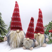 Load image into Gallery viewer, Fyne-Finds Fabric Christmas Gonks Plush Beard Nordic Xmas Gift Gonks Gnomes With Hat Holiday Decoration (Set of 3)
