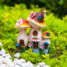 Load image into Gallery viewer, Candieslife Solar Garden Statue Lights Mushroom Fairy House Figurine, Outdoor Memorial Garden Ornaments Gift Waterproof Decoration for Outside Patio Yard Lawn Decor
