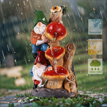 Load image into Gallery viewer, 10.8&#39;&#39; Garden Gnome Statue with Solar Lights – Funny Outdoor Gnomes for Yard, Lawn, Patio or Porch, Resin Gnome Figurines with LED Lights, Housewarming Garden Gifts for Mom, Dad, Women, Grandparents
