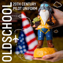Load image into Gallery viewer, Redwix Pilot Garden Gnome 11.1&quot; x 4.7&quot;, Funny Gnome Airplane Yard Decorations Outdoor, Pilot Gifts, Aviation Decor
