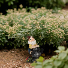 Load image into Gallery viewer, Relaxdays Garden Gnome with Well, Weather &amp; Frost Resistant, 15 x 7.5 x 10.5 cm, Figurine, Polyresin, Multicoloured
