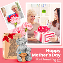 Load image into Gallery viewer, GIGALUMI Solar Garden Statues Loving Elephant Figurine Lights for Outdoor, Yard, Garden Decor Unique Housewarming Gifts for Mom, Women
