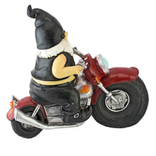 Load image into Gallery viewer, Design Toscano QM7512103 Axle Grease the Biker Garden Gnome Motorcycle Statue, 33 cm, Polyresin, Full Color

