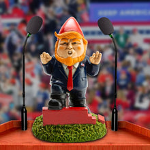 Load image into Gallery viewer, BigMouth Funny Outdoor Garden Gnomes Orange Overlord Wall Building Presidential Statue Decor
