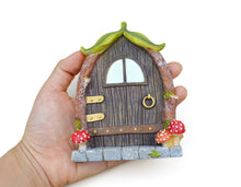 Load image into Gallery viewer, Cliocoo Fairy Door and Mushrooms for Trees, Glow in the Dark Gnome Home Door, Garden Tree Decor Kit with Adorable Mushrooms (Mushroom Fairy Door)
