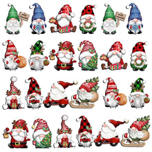 Load image into Gallery viewer, Rumyve 24pcs Vintage Santa Claus Wood Hanging Signs Pendant,Christmas Tree Gnome Hanging Decorations,Mini Santa Doll Craft Xmas Tree Decor Party Supplies(Style A)
