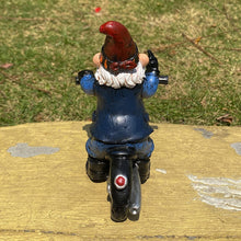 Load image into Gallery viewer, nezababy Garden Gnomes Decorations Funny Riding Motorcycle Naughty Sculpture Statue Outdoor Yard Lawn Decor Resin, Black
