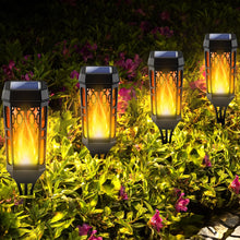 Load image into Gallery viewer, Joltix Flame Solar Light, 4 Pack Solar Lights, IP65 Waterproof Solar Flickering Dancing Lights,Landscape Lighting Auto On/Off for Outdoor Garden Patio Pathway Yard Driveway Halloween Decorative.
