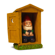 Load image into Gallery viewer, Kwirkworks Funny Garden Gnome - Outhouse Toilet Gnome Statue Figurine - Fun Gift
