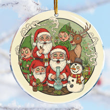 Load image into Gallery viewer, Christmas Ornaments Decorations - Gag Gifts - Nasty Naughty Gifts - White Elephant - Stocking Stuffers (Santa Gnomes Snowman Rudolph Smoking Weed Bong Cannabis Get High 5)
