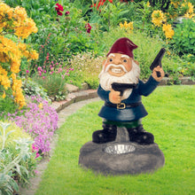 Load image into Gallery viewer, GreenLighting Solar Outdoor Second Amendment Lawn Gnome - Light Up Garden Statue by
