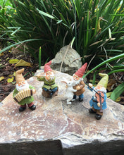 Load image into Gallery viewer, GlitZGlam Happy Gnomes Dancing Celebration! - 4- Piece Musical Garden Gnome Set for the Miniature Fairy Garden
