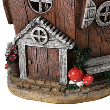 Load image into Gallery viewer, Azuma Garden Ornament Solar Powered Light Resin Decoration Flower House Pink Building Patio Outdoor Novelty LED
