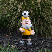 Load image into Gallery viewer, FOCO Official Wolverhampton Wanderers FC Football Header Ball Garden Gnome

