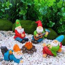 Load image into Gallery viewer, Miniature Garden Gnomes - Camping Gnome Kit of 5 pcs - Figurines and Accessories Set

