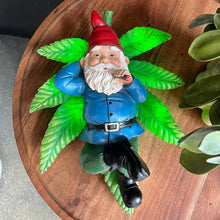 Load image into Gallery viewer, Exhart Good Time Ganja Lounging Gnome Statue | Hand Painted Gnome Art w/Battery Powered LED Light | Weed Smoking Gnome for Indoor &amp; Outdoor Décor for Home | œ12.5 L x 9.5&quot; W x 5&quot; H
