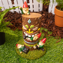 Load image into Gallery viewer, Kwirkworks Funny Garden Gnome - Tiki Pole Gnome Massacre Lawn Statue Figurine - Fun Gift
