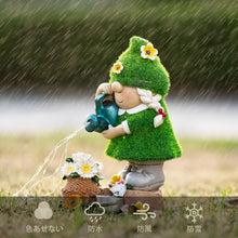 Load image into Gallery viewer, TERESA&#39;S COLLECTIONS Gardeh Ornaments Outdoor, Lovely Watering Gonks with Solar Lights, Family Gonks Series, Waterproof Resin Gonks Ornaments, Indoor Outdoor 20.5CM
