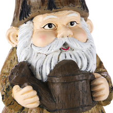 Load image into Gallery viewer, Alpine Corporation 16&quot; H Indoor/Outdoor Garden Gnome with Watering Can Statue, Brown
