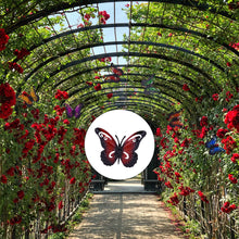 Load image into Gallery viewer, Karjiaja 6 PCS Metal Garden Butterfly Wall Art Hanging Butterfly Decoration Outdoor Garden Butterfly Ornaments Fence Hangers Butterfly Wall Sculptures for Indoor Sheds Walls Fences Home Patio Yards
