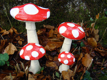 Load image into Gallery viewer, Pixieland Toadstool - Large, Red, Concrete, Garden Ornament
