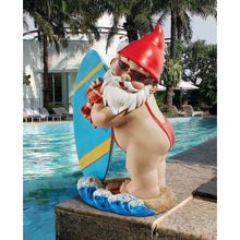 Load image into Gallery viewer, Design Toscano Garden Gnome Statue - Shredder Surfer Dude Gnome - Outdoor Garden Gnomes - Funny Lawn Gnome Statues
