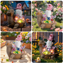 Load image into Gallery viewer, Solar Garden Outdoor Statue Turtle Gnome with Succulent and LED Light - Patio,Lawn,Garden,Tortoise Statue for Patio,Unique Housewarming Gifts
