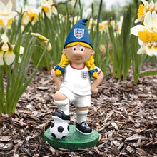 Load image into Gallery viewer, FOCO Officially Licensed England Female Football Garden Gnome
