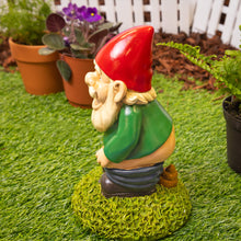 Load image into Gallery viewer, Kwirkworks 9” Pooping Garden Gnome Statue – Hilarious Lawn Decoration for Outdoor Spaces – Durable All-Weather Resin Yard Ornament – Unique Gag Gift &amp; Funny Garden Decor
