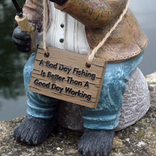 Load image into Gallery viewer, Bernie The Bear 20 cm Resin Garden Fishing/Pond Ornament
