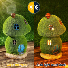 Load image into Gallery viewer, Darkdec Mushroom Fairy House Decor - Figurine Lights Outdoor Solar Fairy Garden House for Patio Lawn Yard Ornaments, Housewarming Gift 7.4 inch
