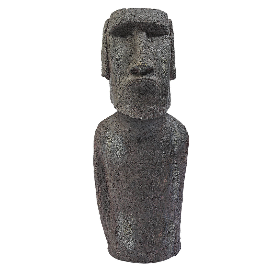 Design Toscano Easter Island Ahu Akivi Moai Monolith Garden Statue, Small, 40.5 cm, Polyresin, Grey Stone