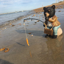 Load image into Gallery viewer, Bernie The Bear 20 cm Resin Garden Fishing/Pond Ornament
