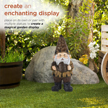 Load image into Gallery viewer, Alpine Corporation 16&quot; H Indoor/Outdoor Garden Gnome with Watering Can Statue, Brown

