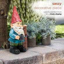 Load image into Gallery viewer, Alpine Corporation WQA1068 Garden Welcome&#39; Sign Gnome Statue, Multicolor
