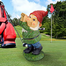 Load image into Gallery viewer, Design Toscano QM2458200 Bigey Burt Funny Golfing Garden Gnome Statue, 30 cm, Polyresin, Full Color
